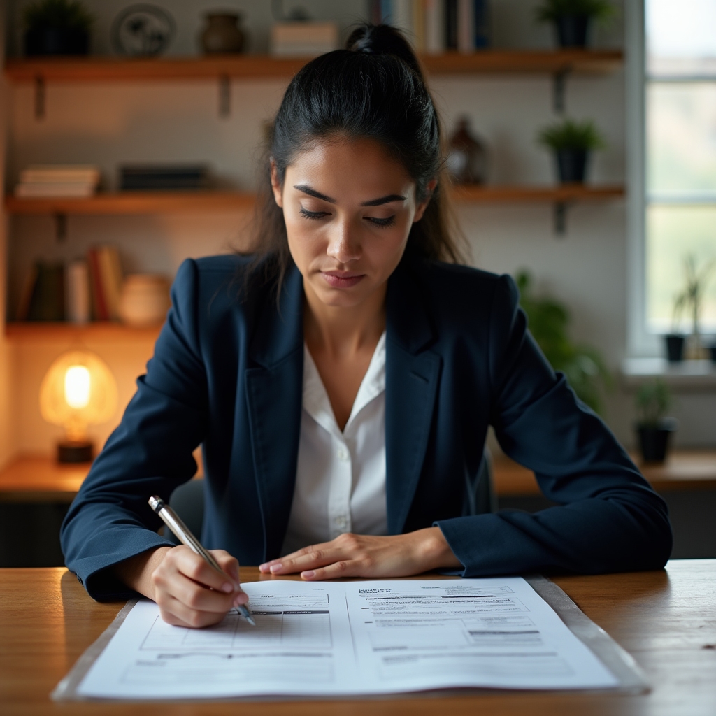Marketing coordinator working through a campaign strategy session at a modern desk